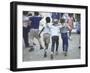 At the Desegregated Lusher School Three Boys Display Camaraderie Walking Through Playground-Bill Eppridge-Framed Photographic Print
