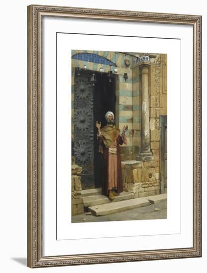 At the Door of the Mosque-Ludwig Deutsch-Framed Premium Giclee Print