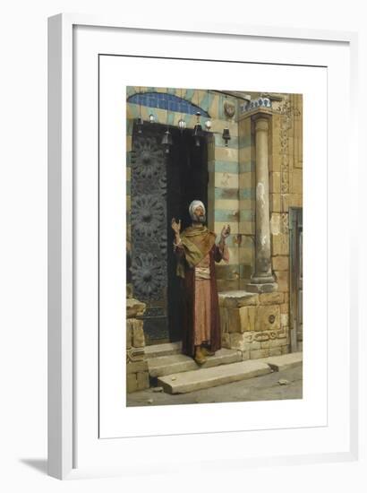 At the Door of the Mosque-Ludwig Deutsch-Framed Premium Giclee Print