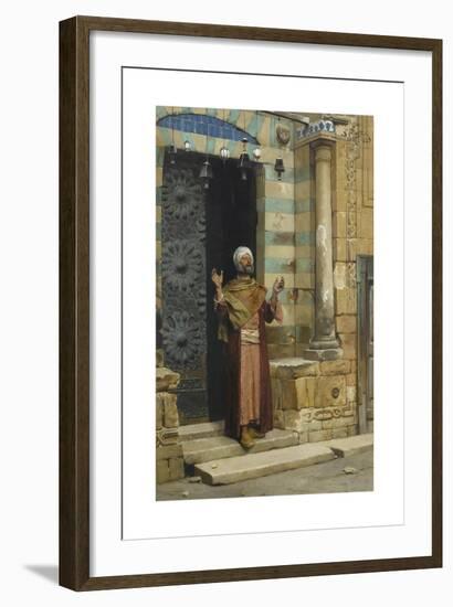 At the Door of the Mosque-Ludwig Deutsch-Framed Premium Giclee Print