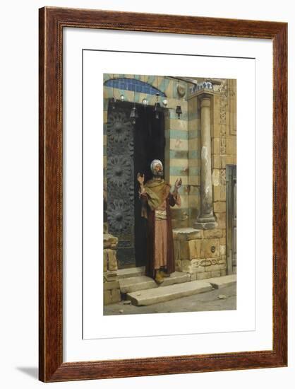 At the Door of the Mosque-Ludwig Deutsch-Framed Premium Giclee Print