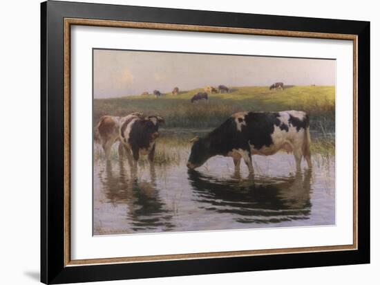 At the Drinking Place-Henry Bisbing-Framed Giclee Print