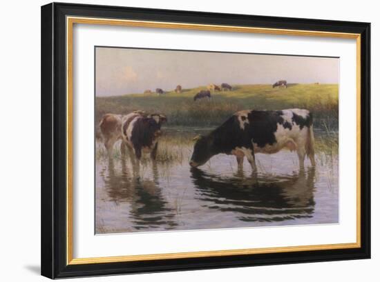 At the Drinking Place-Henry Bisbing-Framed Giclee Print