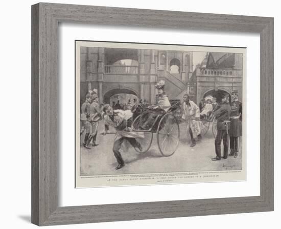 At the Earl's Court Exhibition, a Ride Round Old London in a Jinrickshaw-null-Framed Giclee Print