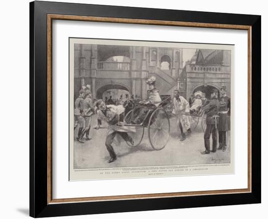 At the Earl's Court Exhibition, a Ride Round Old London in a Jinrickshaw-null-Framed Giclee Print