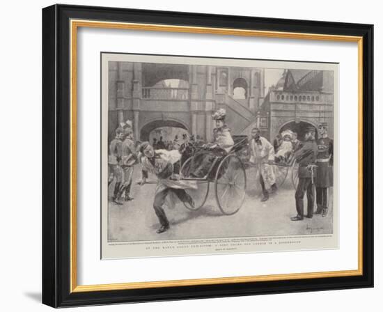 At the Earl's Court Exhibition, a Ride Round Old London in a Jinrickshaw-null-Framed Giclee Print