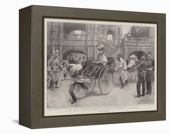 At the Earl's Court Exhibition, a Ride Round Old London in a Jinrickshaw-null-Framed Premier Image Canvas