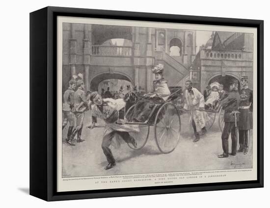 At the Earl's Court Exhibition, a Ride Round Old London in a Jinrickshaw-null-Framed Premier Image Canvas