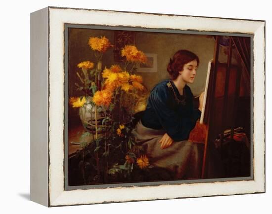 At the Easel-James N. Lee-Framed Premier Image Canvas