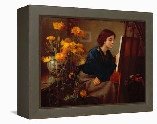 At the Easel-James N. Lee-Framed Premier Image Canvas