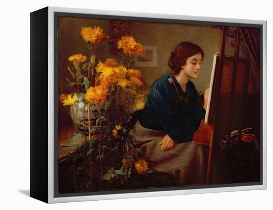 At the Easel-James N. Lee-Framed Premier Image Canvas