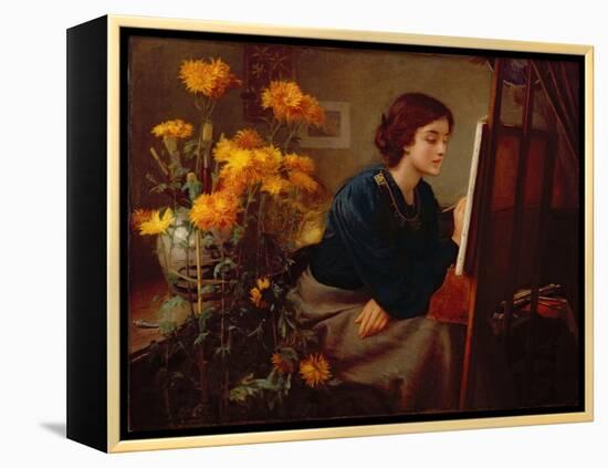 At the Easel-James N. Lee-Framed Premier Image Canvas