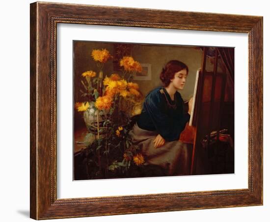 At the Easel-James N. Lee-Framed Giclee Print