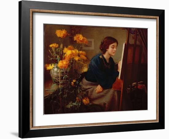 At the Easel-James N. Lee-Framed Giclee Print