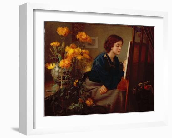 At the Easel-James N. Lee-Framed Giclee Print