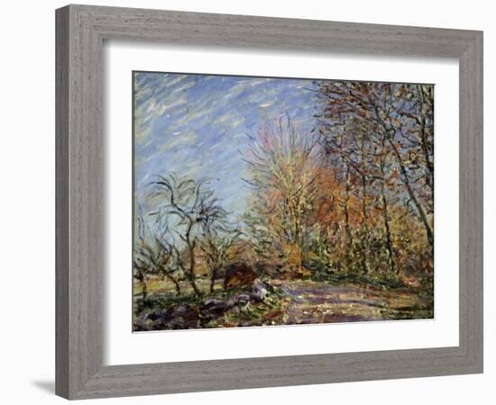 At the Edge of the Forest in Fontainebleau, 1885-Alfred Sisley-Framed Giclee Print