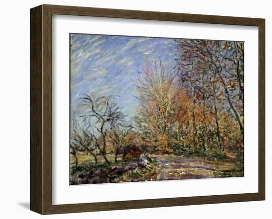 At the Edge of the Forest in Fontainebleau, 1885-Alfred Sisley-Framed Giclee Print