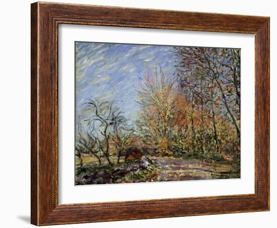 At the Edge of the Forest in Fontainebleau, 1885-Alfred Sisley-Framed Giclee Print