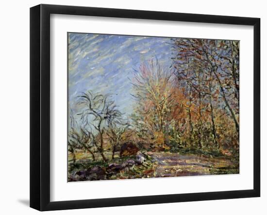 At the Edge of the Forest in Fontainebleau, 1885-Alfred Sisley-Framed Giclee Print