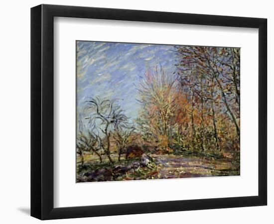 At the Edge of the Forest in Fontainebleau, 1885-Alfred Sisley-Framed Giclee Print