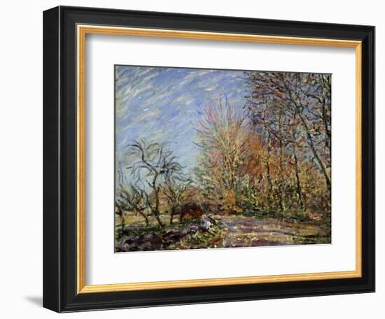 At the Edge of the Forest in Fontainebleau, 1885-Alfred Sisley-Framed Giclee Print