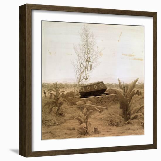 At the Edge of the Grave, 1830S-Caspar David Friedrich-Framed Giclee Print