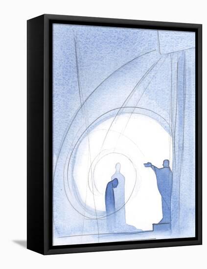 At the End of Holy Mass, We are Embraced by the Father's Blessing, in the Companionship of Christ,-Elizabeth Wang-Framed Premier Image Canvas