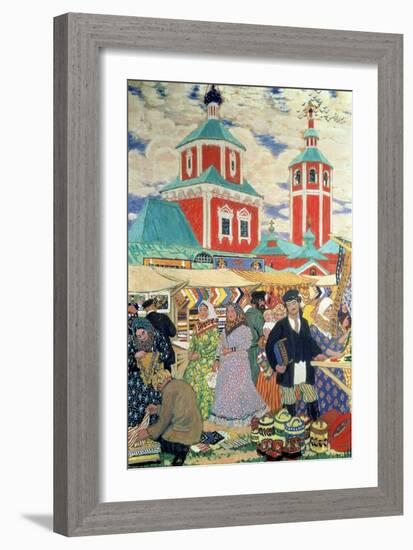 At the Fair-Boris Kustodiyev-Framed Giclee Print