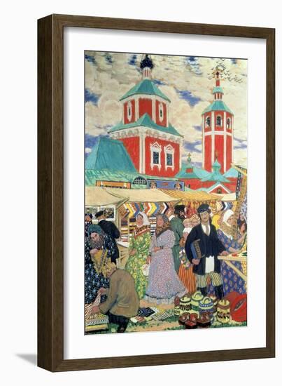 At the Fair-Boris Kustodiyev-Framed Giclee Print