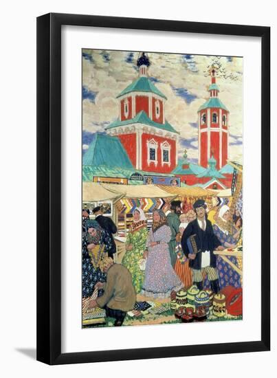 At the Fair-Boris Kustodiyev-Framed Giclee Print