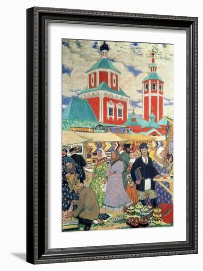 At the Fair-Boris Kustodiyev-Framed Giclee Print