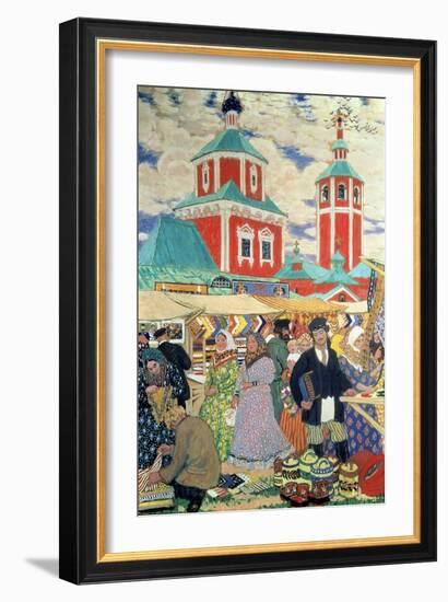 At the Fair-Boris Kustodiyev-Framed Giclee Print