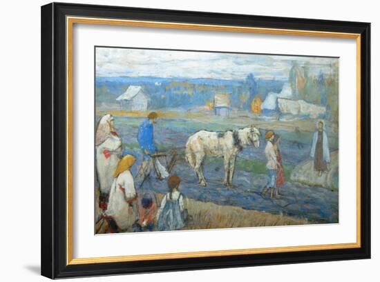 At the Field, 1911-Mikhail Vasilyevich Nesterov-Framed Giclee Print