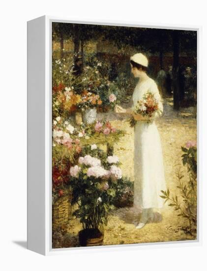 At the Flower Market-Victor Gabriel Gilbert-Framed Premier Image Canvas