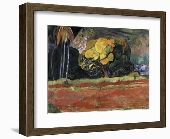 At the Foot of a Mountain, c.1892-Paul Gauguin-Framed Giclee Print