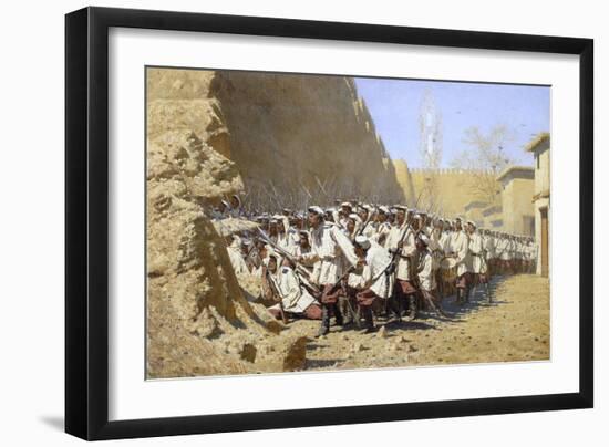 At the Fortress Walls. Let Them In!, 1871-Vasili Vasilyevich Vereshchagin-Framed Giclee Print