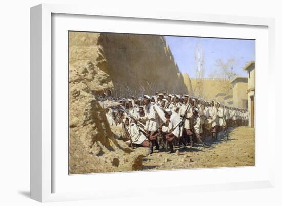 At the Fortress Walls. Let Them In!, 1871-Vasili Vasilyevich Vereshchagin-Framed Giclee Print