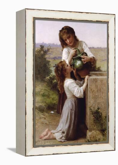 At the Fountain-William Adolphe Bouguereau-Framed Stretched Canvas