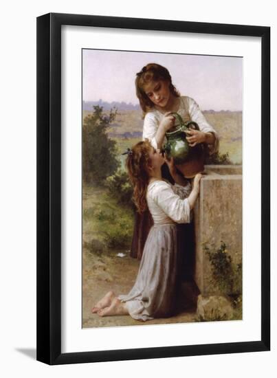 At the Fountain-William Adolphe Bouguereau-Framed Premium Giclee Print
