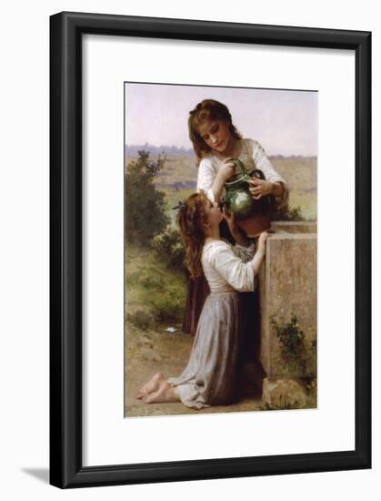 At the Fountain-William Adolphe Bouguereau-Framed Art Print