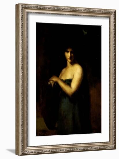 At the Fountain-Jean Jacques Henner-Framed Giclee Print