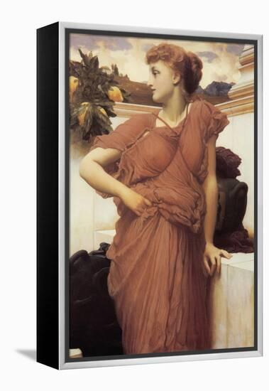 At the Fountain-Frederick Leighton-Framed Stretched Canvas