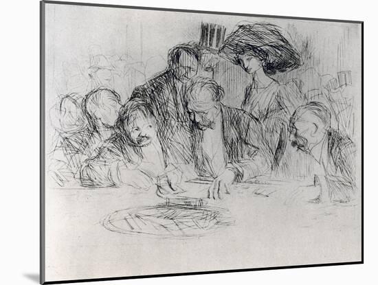 At the Gambling Table, 1925-Jean Louis Forain-Mounted Giclee Print
