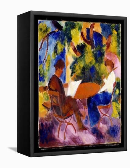 At the Garden Table, 1914-Auguste Macke-Framed Premier Image Canvas