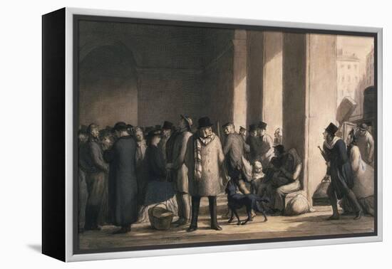 At the Gare Saint-Lazare, 1860S-Honore Daumier-Framed Premier Image Canvas