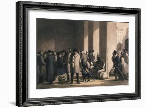 At the Gare Saint-Lazare, 1860S-Honore Daumier-Framed Giclee Print