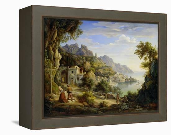 At the Gulf of Salerno, 1826-Joachim Faber-Framed Premier Image Canvas