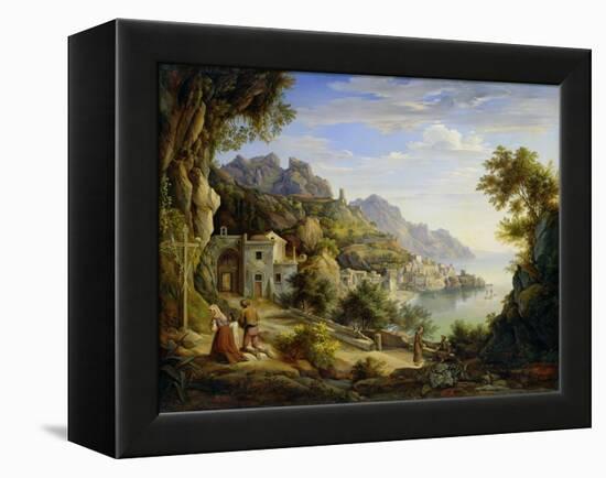 At the Gulf of Salerno, 1826-Joachim Faber-Framed Premier Image Canvas