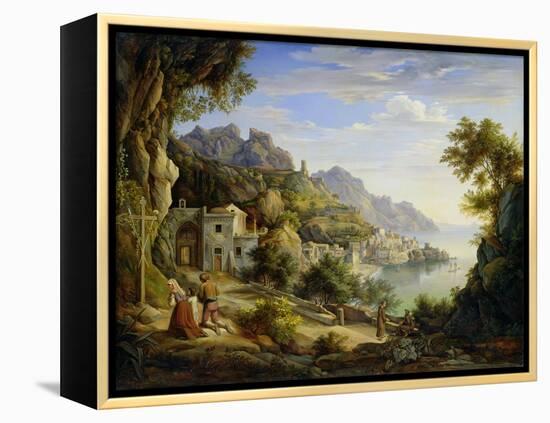 At the Gulf of Salerno, 1826-Joachim Faber-Framed Premier Image Canvas