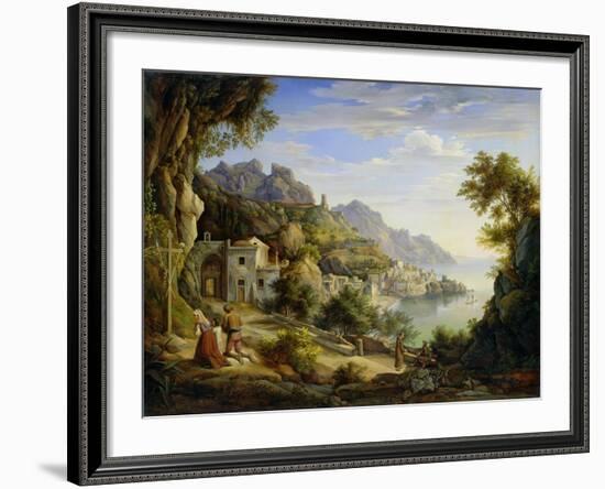 At the Gulf of Salerno, 1826-Joachim Faber-Framed Giclee Print